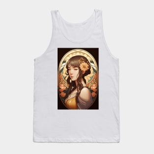 Japanese Beauty Stained Glass Window Tank Top